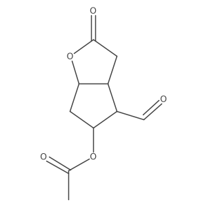 (3aR,4R,5R,6aS)-4-Formyl-2-oxohexahydro-2H-cyclopenta[b]furan-5-yl acetate Structure