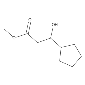 methyl (3S)-3-cyclopentyl-3-hydroxypropanoate结构式