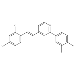 4-[(Z)-2-(2,4-dichlorophenyl)ethenyl]-2-(3-fluoro-4-iodophenyl)pyrimidine Structure