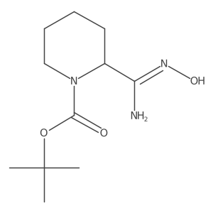 tert-butyl 2-(N'-hydroxycarbamimidoyl)piperidine-1-carboxylate结构式