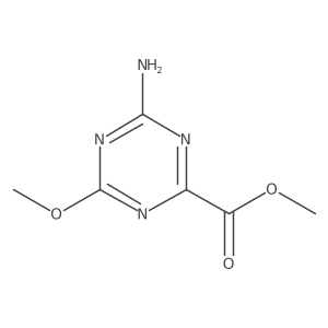 Methyl 4-amino-6-methoxy-1,3,5-triazine-2-carboxylate结构式
