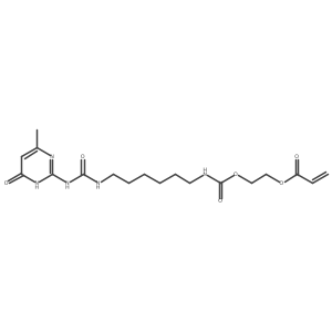 2-[[[6-[3-(6-Methyl-4-oxo-1,4-dihydropyrimidin-2-yl)ureido]hexyl]carbamoyl]oxy]ethyl Acrylate结构式