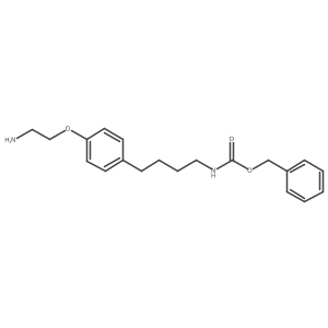 Benzyl (4-(4-(2-aminoethoxy)phenyl)butyl)carbamate结构式