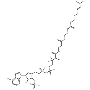 8-Methylnon-6-enoyl-CoA Structure