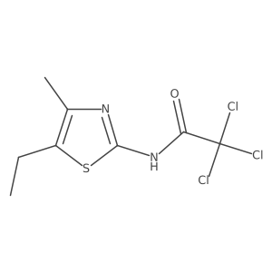 2,2,2-Trichloro-N-(5-ethyl-4-methyl-2-thiazolyl)acetamide Structure