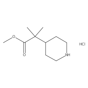 Methyl 2-methyl-2-(piperidin-4-yl)propanoate hydrochloride结构式