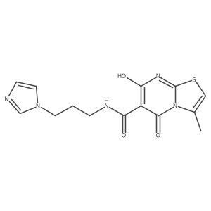 N-(3-(1H-imidazol-1-yl)propyl)-7-hydroxy-3-methyl-5-oxo-5H-thiazolo[3,2-a]pyrimidine-6-carboxamide结构式