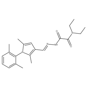 2-(Diethylamino)-2-oxoacetic acid 2-[[1-(2,6-dimethylphenyl)-2,5-dimethyl-1H-pyrrol-3-yl]methylene]hydrazide结构式