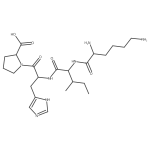 L-Lysyl-L-isoleucyl-L-histidyl-L-proline Structure