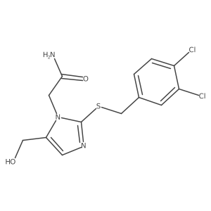 2-(2-((3,4-dichlorobenzyl)thio)-5-(hydroxymethyl)-1H-imidazol-1-yl)acetamide Structure