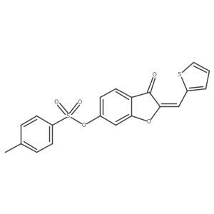 (Z)-3-oxo-2-(thiophen-2-ylmethylene)-2,3-dihydrobenzofuran-6-yl 4-methylbenzenesulfonate Structure