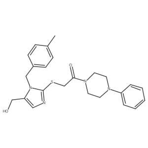 (1-(4-methylbenzyl)-2-{[2-oxo-2-(4-phenylpiperazin-1-yl)ethyl]thio}-1H-imidazol-5-yl)methanol Structure