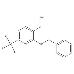 [2-Phenylmethoxy-6-(trifluoromethyl)pyridin-3-yl]methanamine结构式