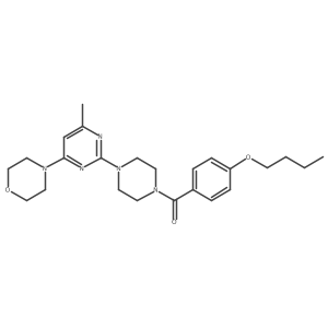 (4-Butoxyphenyl)(4-(4-methyl-6-morpholinopyrimidin-2-yl)piperazin-1-yl)methanone Structure