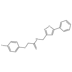 2-(4-fluorophenoxy)-N-((5-phenylisoxazol-3-yl)methyl)acetamide Structure