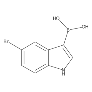 (5-bromo-1H-indol-3-yl)boronic acid结构式