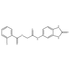 [2-Oxo-2-[(2-oxo-1,3-dihydrobenzimidazol-5-yl)amino]ethyl] 2-chlorobenzoate Structure