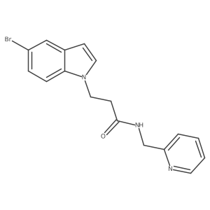 3-(5-bromo-1H-indol-1-yl)-N-(2-pyridinylmethyl)propanamide结构式