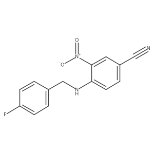 4-{[(4-Fluorophenyl)methyl]amino}-3-nitrobenzonitrile Structure