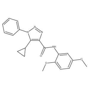 5-cyclopropyl-N-(2,5-dimethoxyphenyl)-1-phenyl-1H-1,2,3-triazole-4-carboxamide Structure