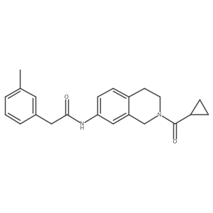 N-(2-(cyclopropanecarbonyl)-1,2,3,4-tetrahydroisoquinolin-7-yl)-2-(m-tolyl)acetamide Structure