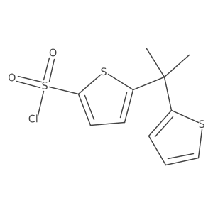 5-[1-Methyl-1-(2-thienyl)ethyl]-2-thiophenesulfonyl chloride Structure