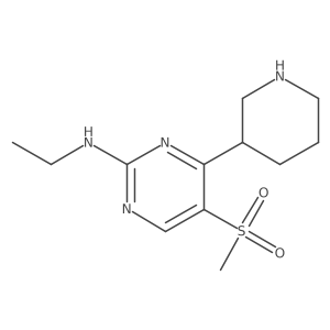 N-Ethyl-5-(methylsulfonyl)-4-(3-piperidinyl)-2-pyrimidinamine Structure
