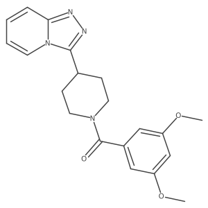 (3,5-Dimethoxyphenyl)[4-([1,2,4]triazolo[4,3-a]pyridin-3-yl)piperidin-1-yl]methanone Structure