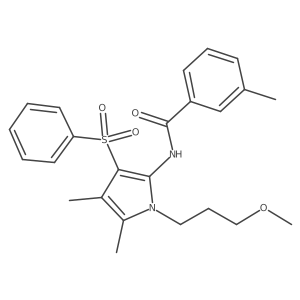 N-[1-(3-methoxypropyl)-4,5-dimethyl-3-(phenylsulfonyl)-1H-pyrrol-2-yl]-3-methylbenzamide Structure