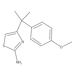 4-(2-(4-Methoxyphenyl)propan-2-yl)thiazol-2-amine结构式