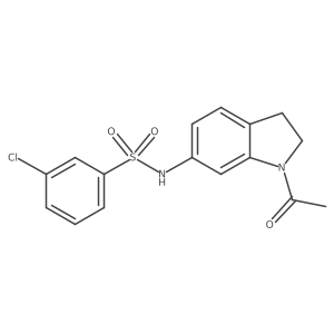 N-(1-acetylindolin-6-yl)-3-chlorobenzenesulfonamide结构式