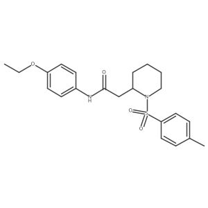 N-(4-ethoxyphenyl)-2-(1-tosylpiperidin-2-yl)acetamide结构式