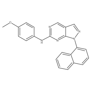 N-(4-methoxyphenyl)-1-(naphthalen-1-yl)-1H-pyrazolo[3,4-d]pyrimidin-6-amine结构式