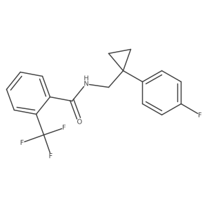 N-((1-(4-fluorophenyl)cyclopropyl)methyl)-2-(trifluoromethyl)benzamide Structure