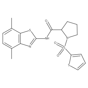 N-(4,7-dimethylbenzo[d]thiazol-2-yl)-1-(thiophen-2-ylsulfonyl)pyrrolidine-2-carboxamide Structure