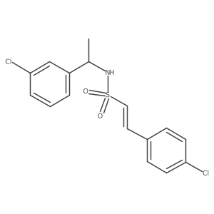 (E)-2-(4-chlorophenyl)-N-[1-(3-chlorophenyl)ethyl]ethenesulfonamide Structure