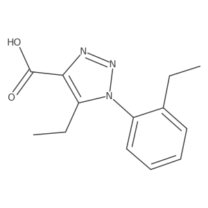 5-ethyl-1-(2-ethylphenyl)-1H-1,2,3-triazole-4-carboxylic acid结构式