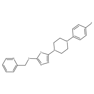 2-(4-(4-Fluorophenyl)piperazin-1-yl)-5-((pyridin-2-ylmethyl)thio)-1,3,4-thiadiazole Structure