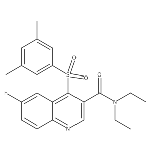 4-((3,5-dimethylphenyl)sulfonyl)-N,N-diethyl-6-fluoroquinoline-3-carboxamide Structure