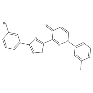 3-[3-(3-Bromophenyl)-1,2,4-oxadiazol-5-yl]-1-(3-fluorophenyl)-1,4-dihydropyridazin-4-one结构式