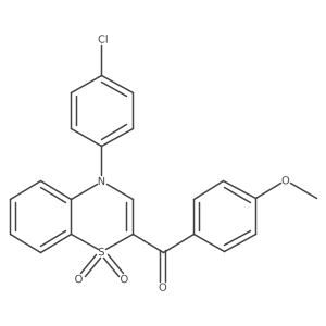 [4-(4-chlorophenyl)-1,1-dioxido-4H-1,4-benzothiazin-2-yl](4-methoxyphenyl)methanone结构式