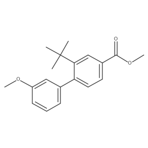 Methyl 2-(1,1-dimethylethyl)-3'-(methyloxy)-1,1'-biphenyl-4-carboxylate结构式