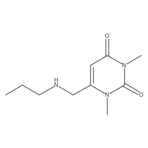 1,3-Dimethyl-6-[(propylamino)methyl]-2,4(1H,3H)-pyrimidinedione Structure