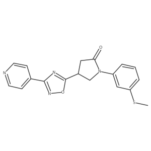 1-[3-(Methylthio)phenyl]-4-[3-(4-pyridinyl)-1,2,4-oxadiazol-5-yl]-2-pyrrolidinone Structure