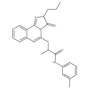 2-((3-oxo-2-propyl-2,3-dihydroimidazo[1,2-c]quinazolin-5-yl)thio)-N-(m-tolyl)propanamide结构式