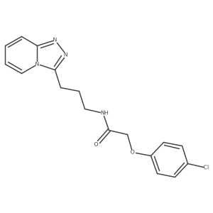 2-(4-chlorophenoxy)-N-[3-([1,2,4]triazolo[4,3-a]pyridin-3-yl)propyl]acetamide Structure