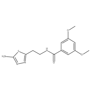 N-[2-(5-amino-1,3,4-thiadiazol-2-yl)ethyl]-3,5-dimethoxybenzamide结构式