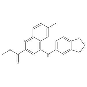 Methyl 4-(1,3-benzodioxol-5-ylamino)-6-methylquinoline-2-carboxylate Structure