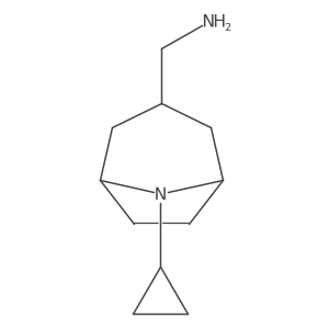 {8-Cyclopropyl-8-azabicyclo[3.2.1]octan-3-yl}methanamine结构式