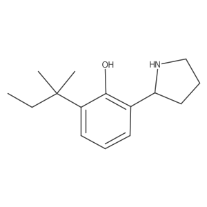 (R)-2-(Tert-pentyl)-6-(pyrrolidin-2-yl)phenol结构式
